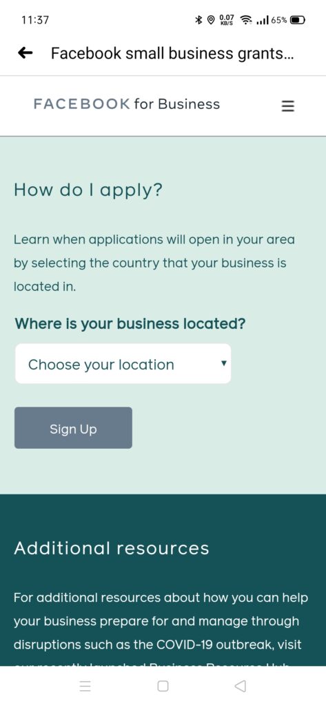 Facebook Grant Philippines small businesses