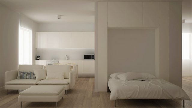 rented apartment modular pieces