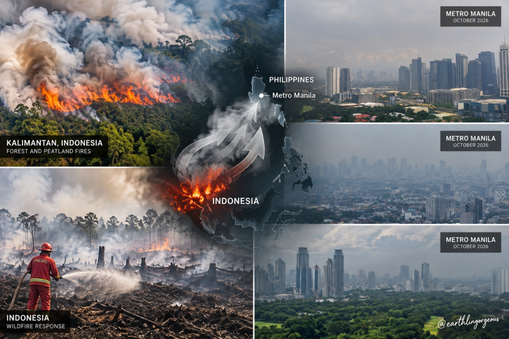 Indonesia Wildfire affecting Metro Manila Haze 2026